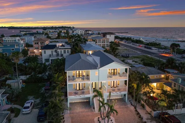 a view of a city with an ocean view