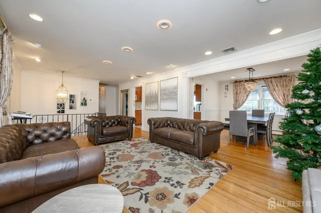 a living room with furniture and a couch