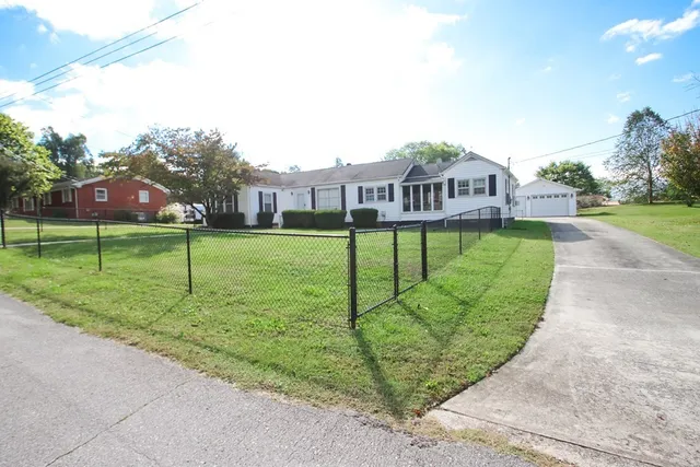 a house view with a garden space