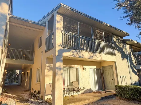 a view of a palm trees in front of a house