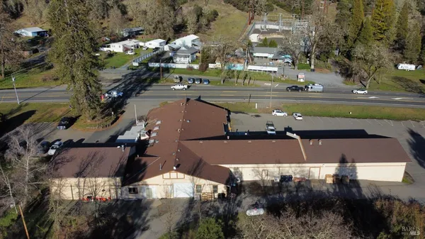 an aerial view of a city