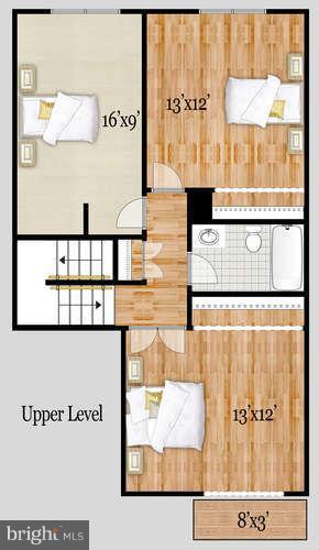 2044 Winged Foot Court Reston, VA 20191 - Photo 29 of 30 Upper level floorplan
