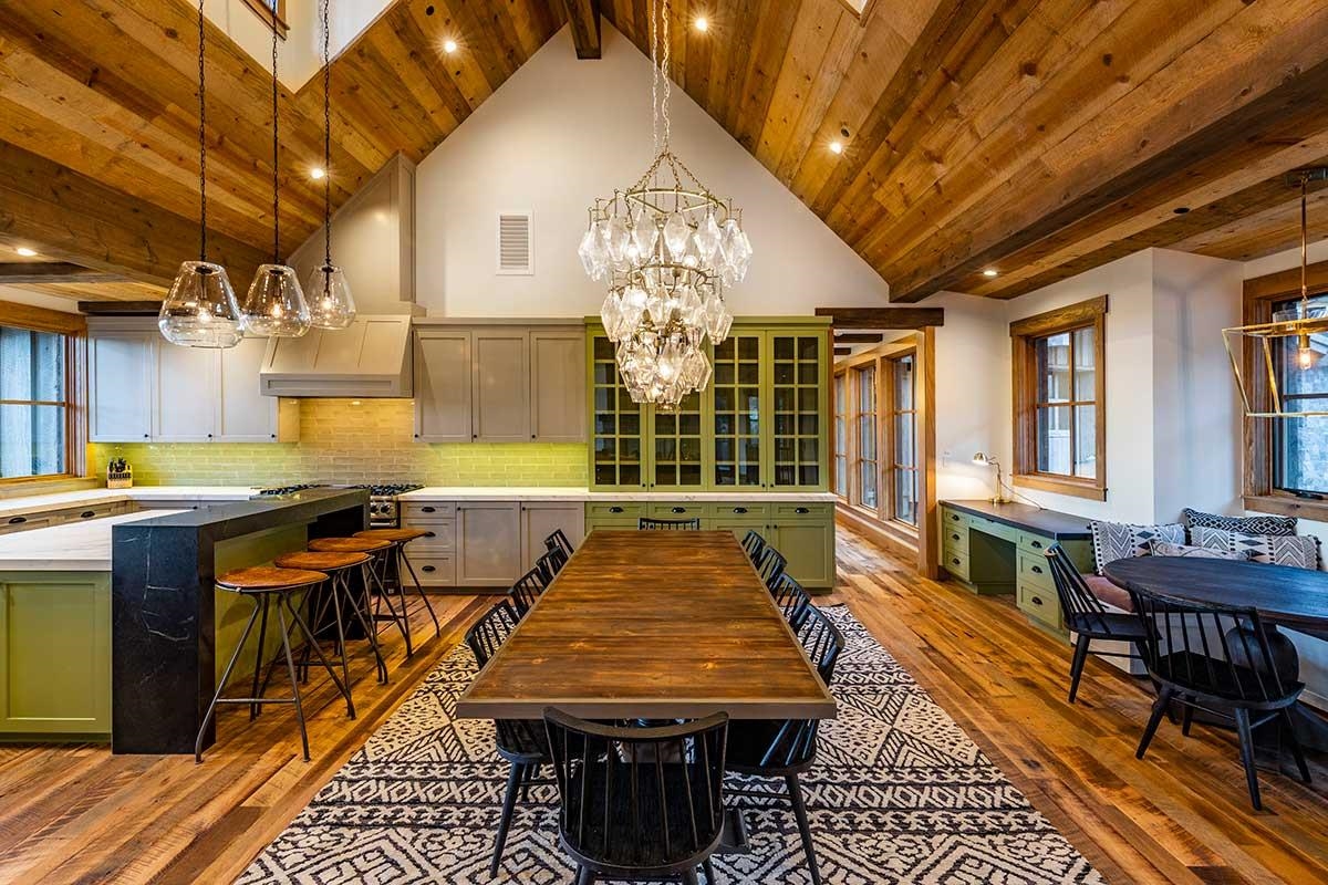 8249 Ehrman Drive Truckee, CA 96161 - Photo 7 of 21 a dining hall with stainless steel appliances granite countertop a stove and cabinets