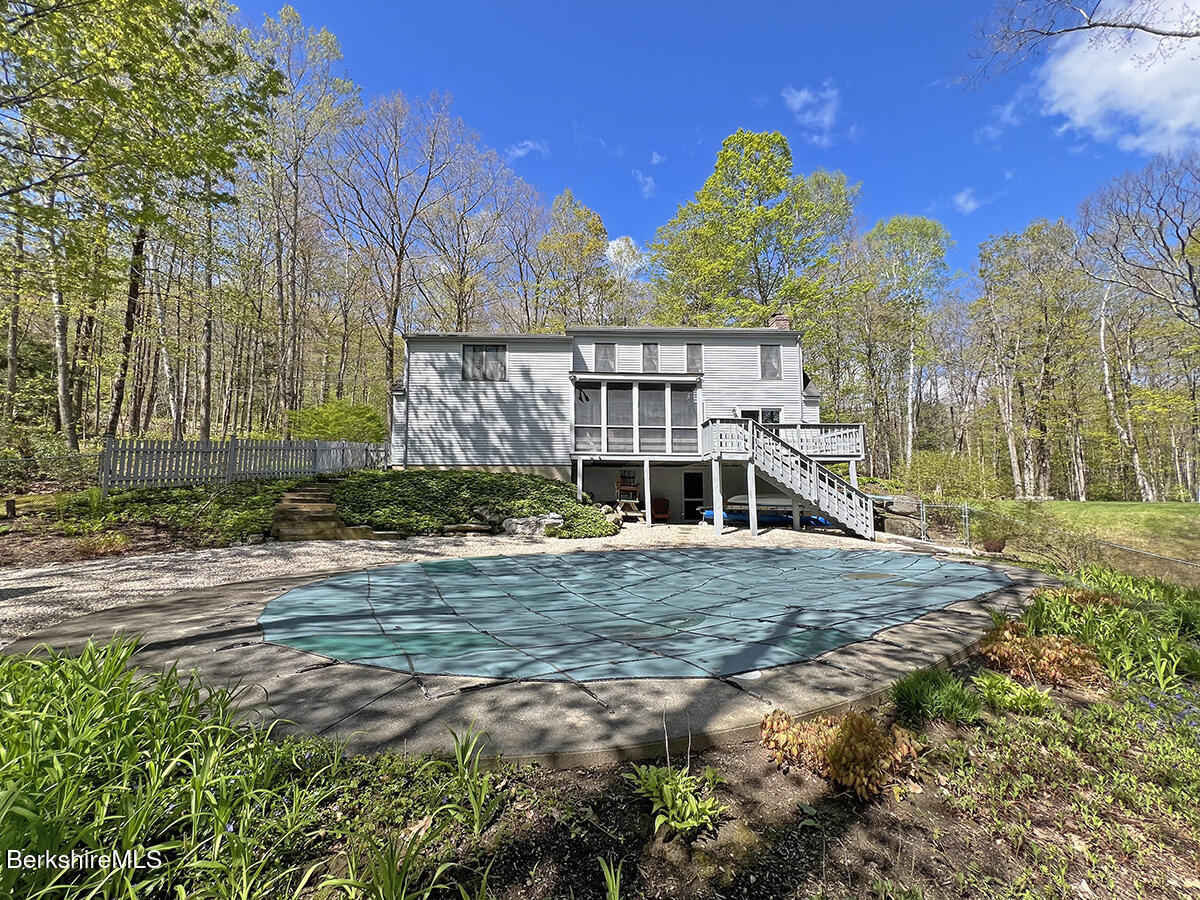 7 Stonebridge Way Tyringham, MA 01238 - Photo 38 of 46 BACK VIEW FROM POOL