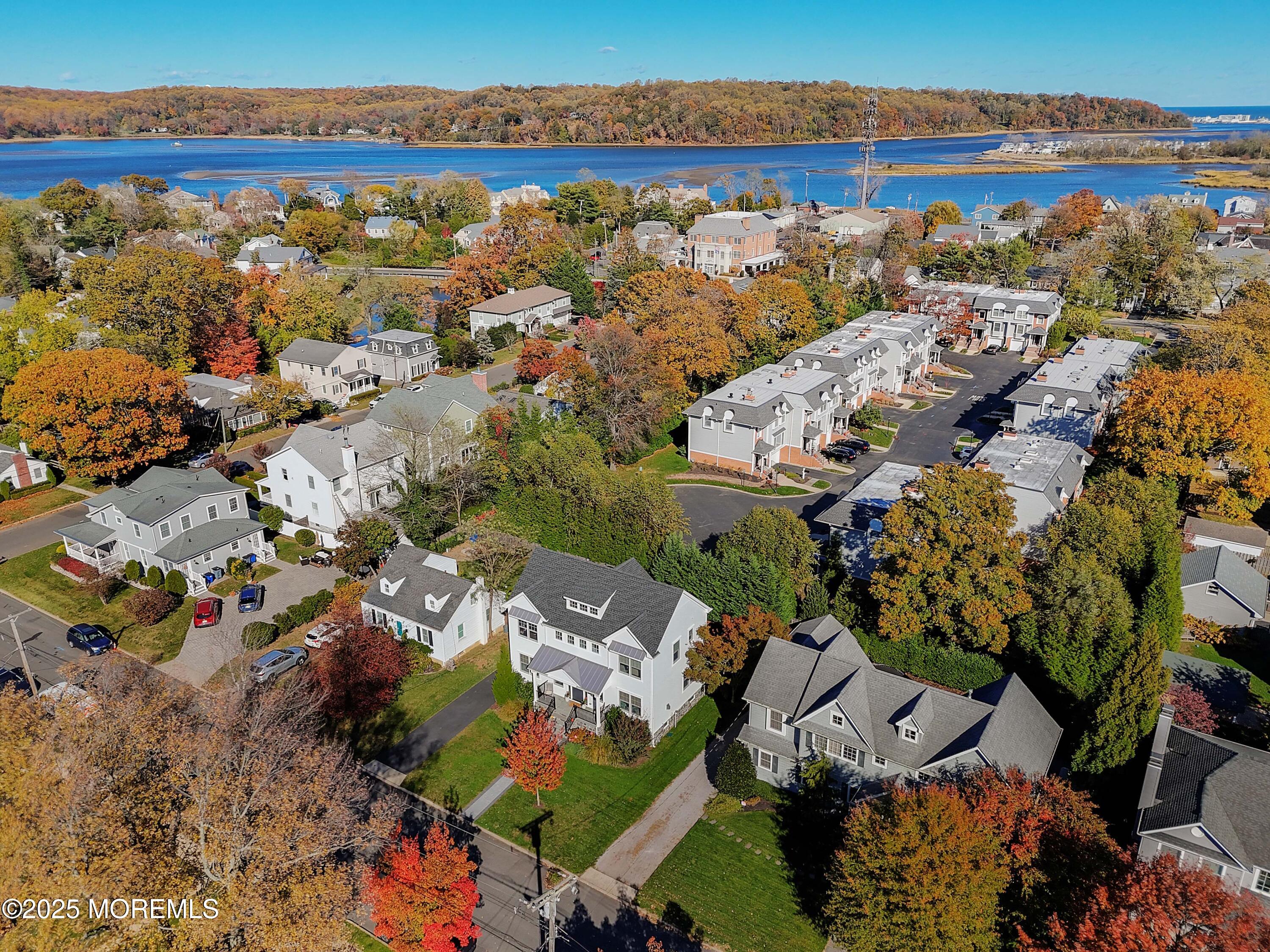 41 Forrest Avenue Rumson, NJ 07760 - Photo 30 of 32 an aerial view of a city with lots of residential buildings
