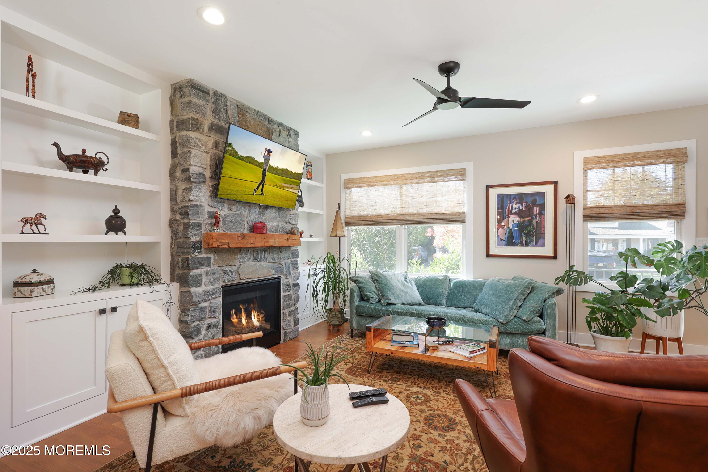 41 Forrest Avenue Rumson, NJ 07760 - Photo 3 of 32 a living room with furniture fireplace and a large window