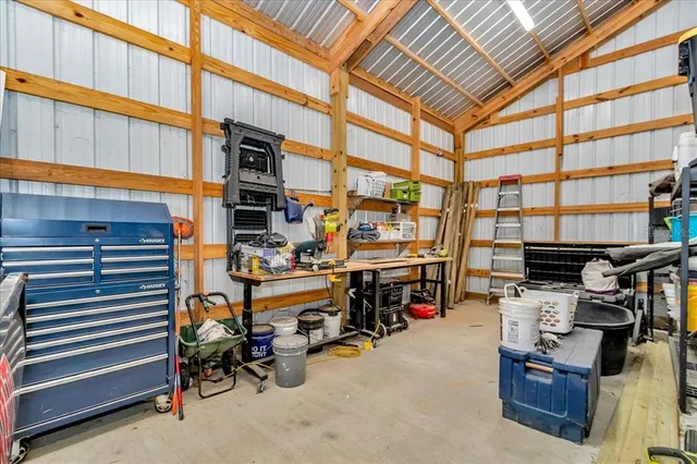 a view of a storage in a room