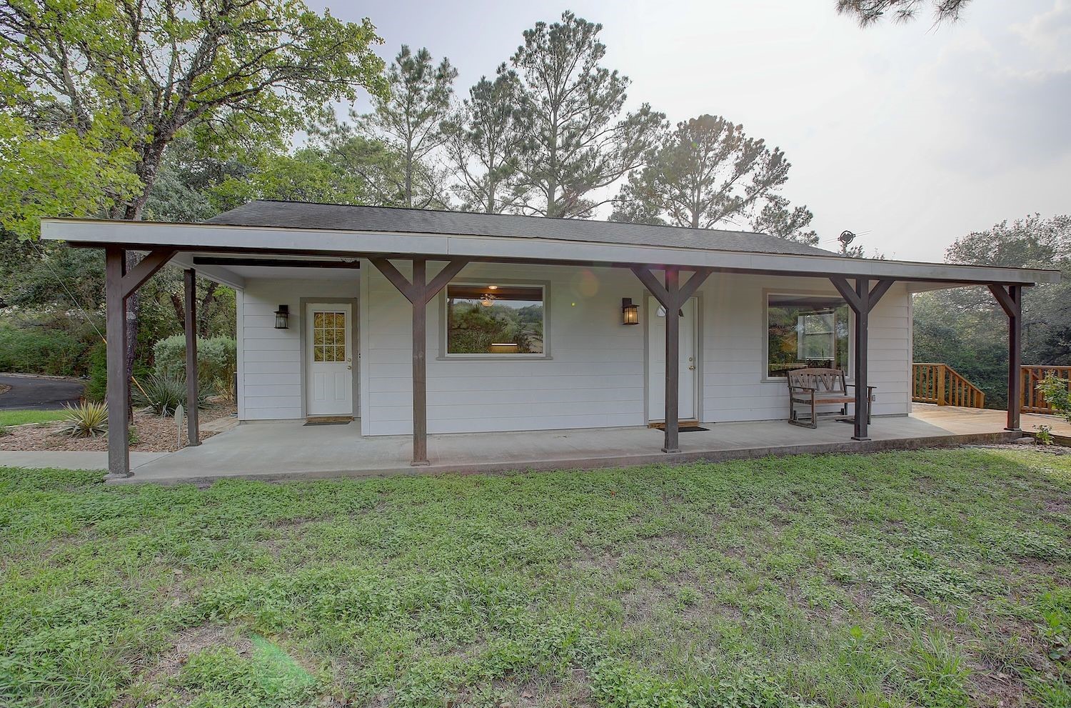4540 Creamer Creek Road La Grange, TX 78945 - Photo 5 of 32 Front facade of the ranch-style home that is super efficient and comfortable.