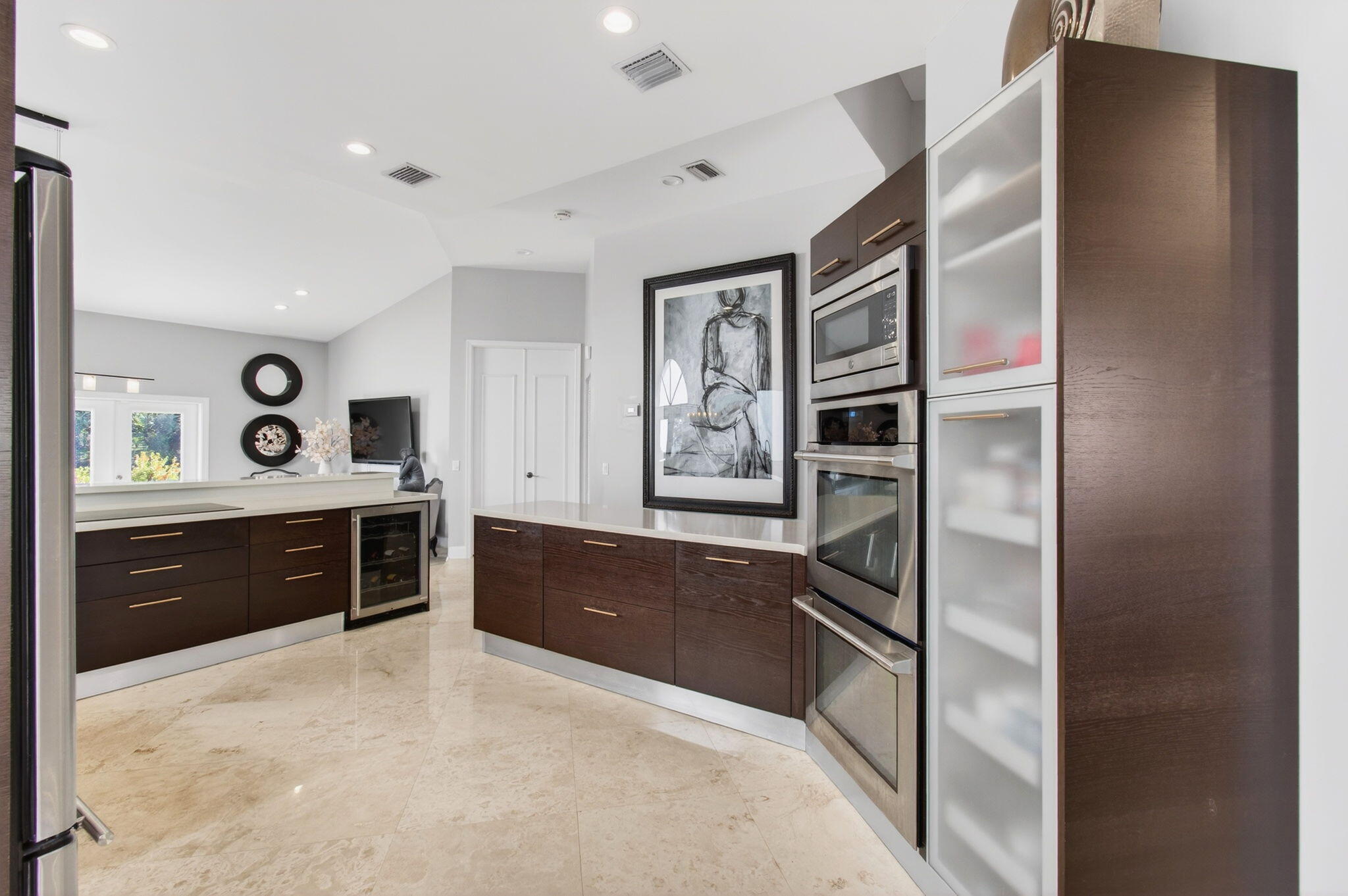 23145 Via Stel Boca Raton, FL 33433 - Photo 19 of 72 a kitchen with stainless steel appliances granite countertop a refrigerator and a stove top oven
