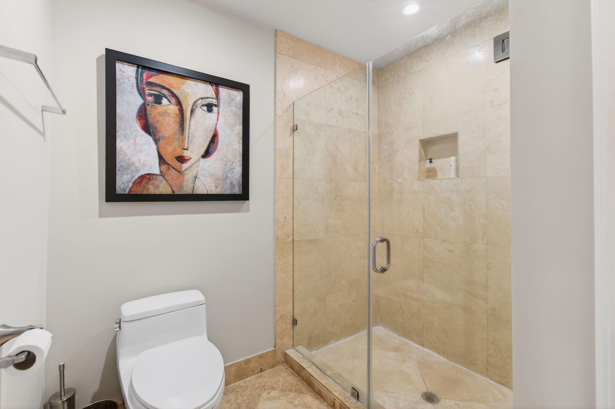 23145 Via Stel Boca Raton, FL 33433 - Photo 29 of 72 a bathroom with a toilet and a shower