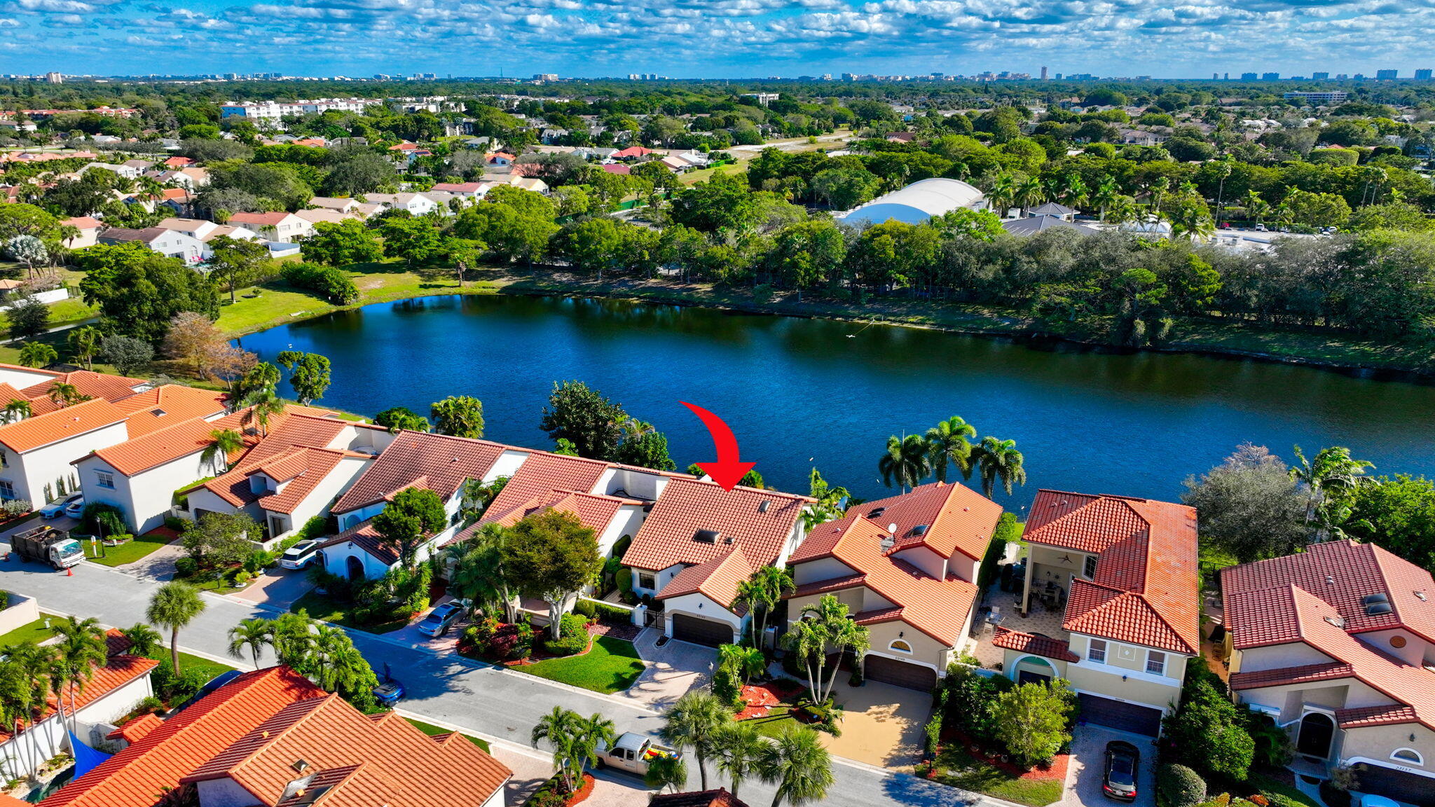 23145 Via Stel Boca Raton, FL 33433 - Photo 53 of 72 an aerial view of residential houses with outdoor space and lake view