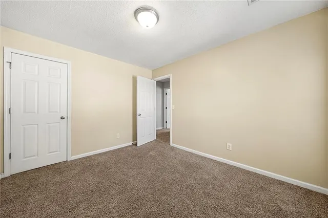 an empty room with an entryway