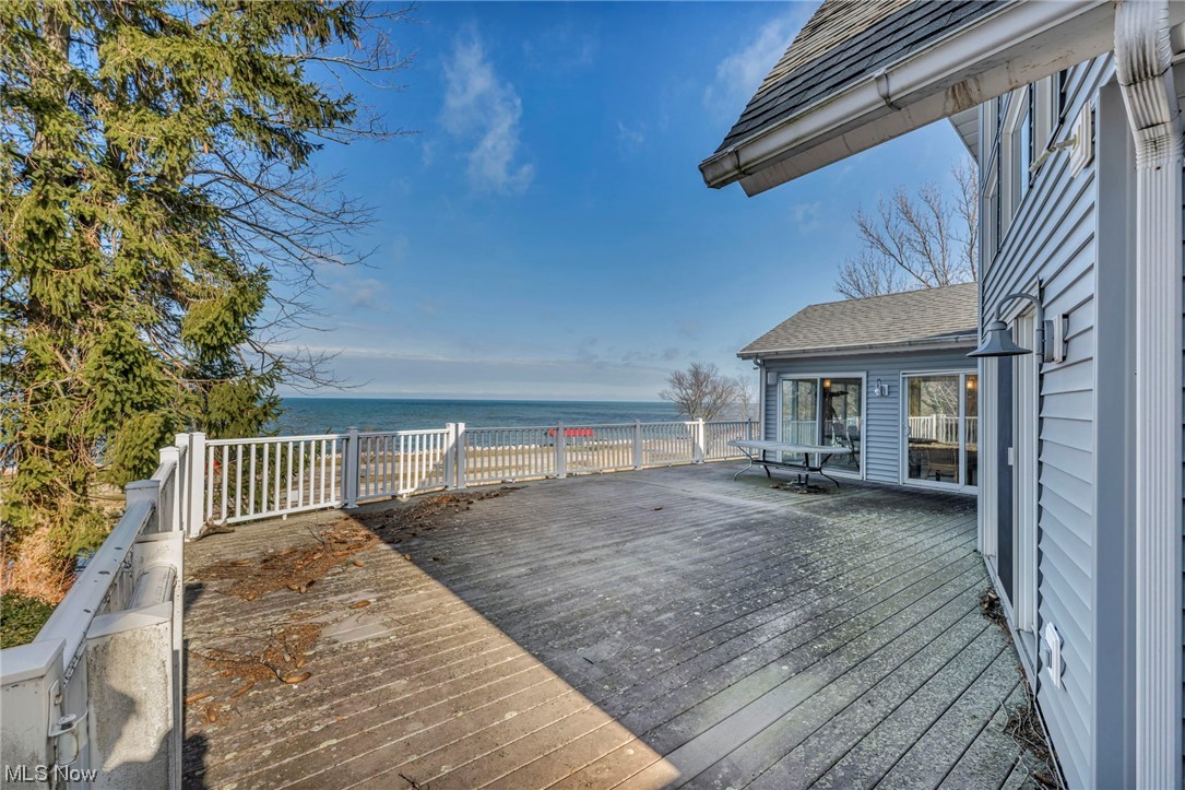 4741 Lake Road West Ashtabula, OH 44004 - Photo 21 of 43 Wooden terrace with a water view