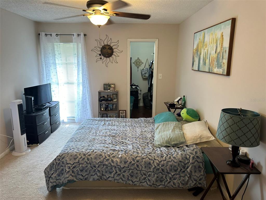 5154 Turquoise Lane, Unit 206 New Port Richey, FL 34652 - Photo 43 of 54 a bedroom with a bed and a chandelier