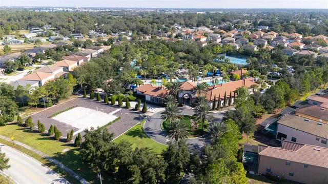 an aerial view of a city with lots of residential buildings