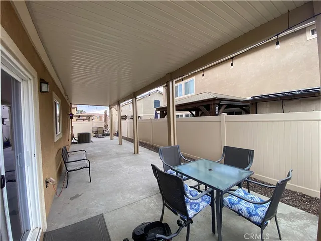 a outdoor space with furniture