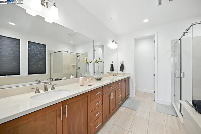 a view of a porch with wooden floor