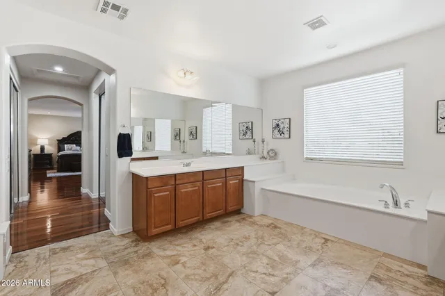 a room with a potted plant and more windows