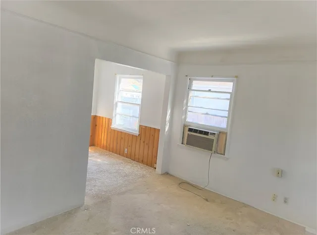 an empty room with a window