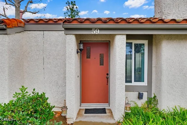 a view of a door of the house