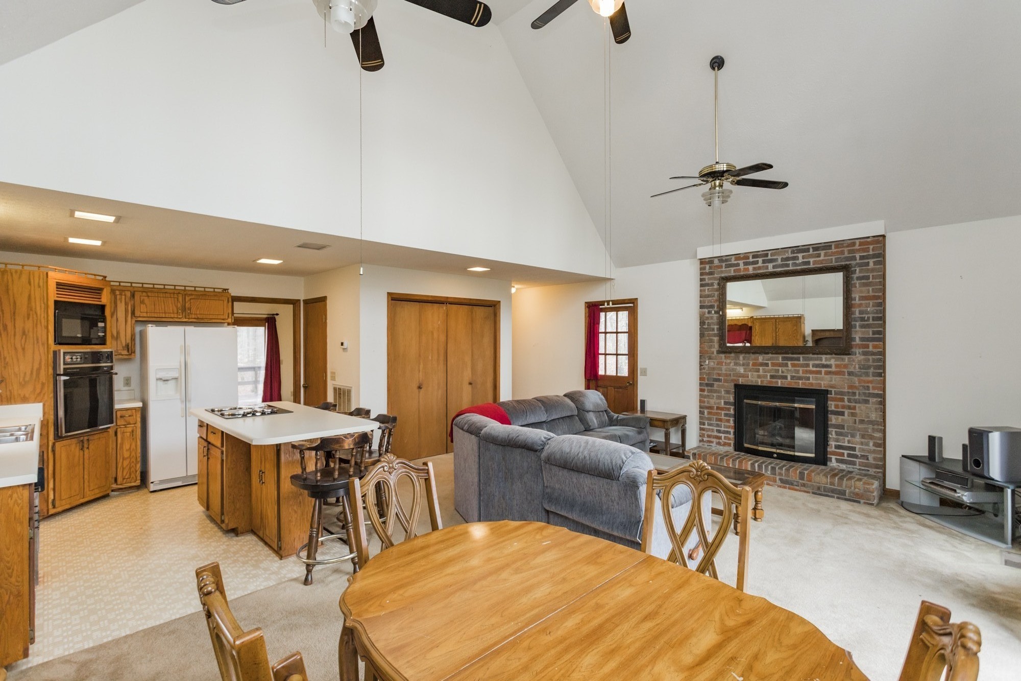338 Black Road Dickson, TN 37055 - Photo 5 of 22 a living room with furniture a fireplace and a flat screen tv