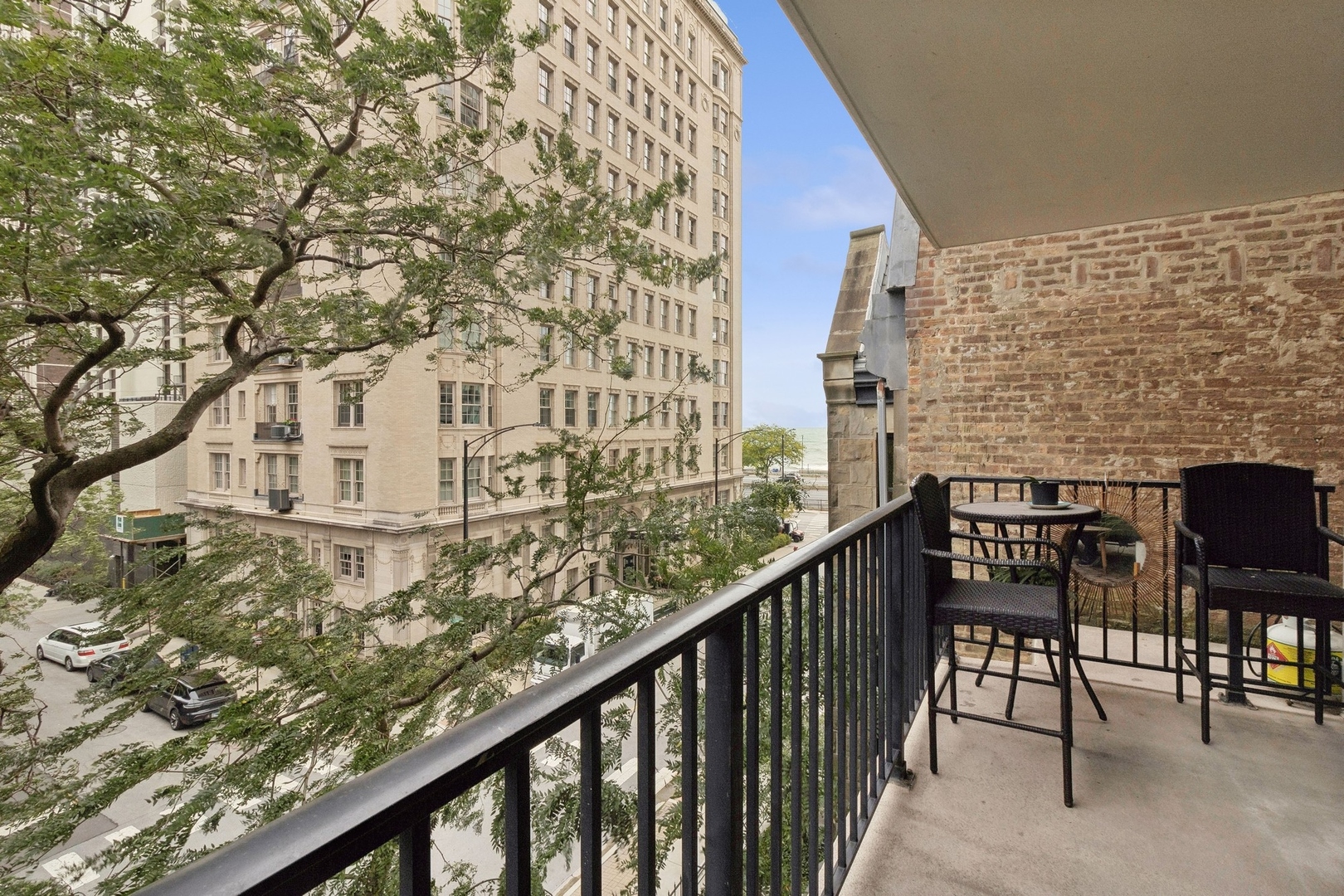 71 East Division Street, Unit 401 Chicago, IL 60611 - Photo 11 of 21 a view of a balcony with chairs