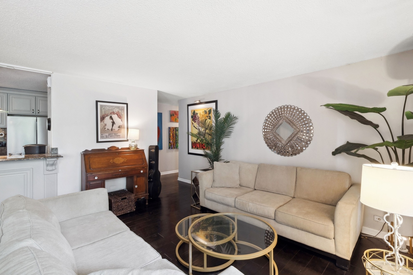 71 East Division Street, Unit 401 Chicago, IL 60611 - Photo 6 of 21 a living room with furniture a rug and a large window