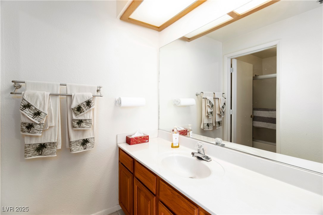 3859 Desert Marina Drive, Unit 257 Laughlin, NV 89029 - Photo 27 of 89 Primary Bathroom featuring vanity and an enclosed