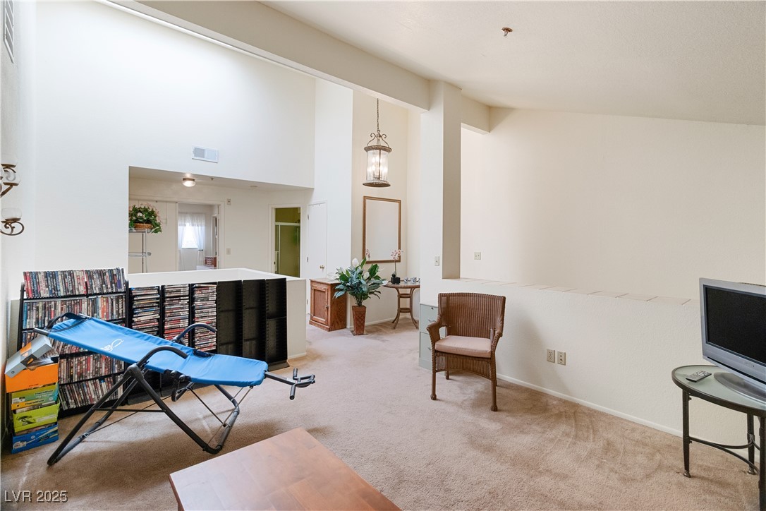 3859 Desert Marina Drive, Unit 257 Laughlin, NV 89029 - Photo 43 of 89 Upstairs Loft Living area with carpet flooring and