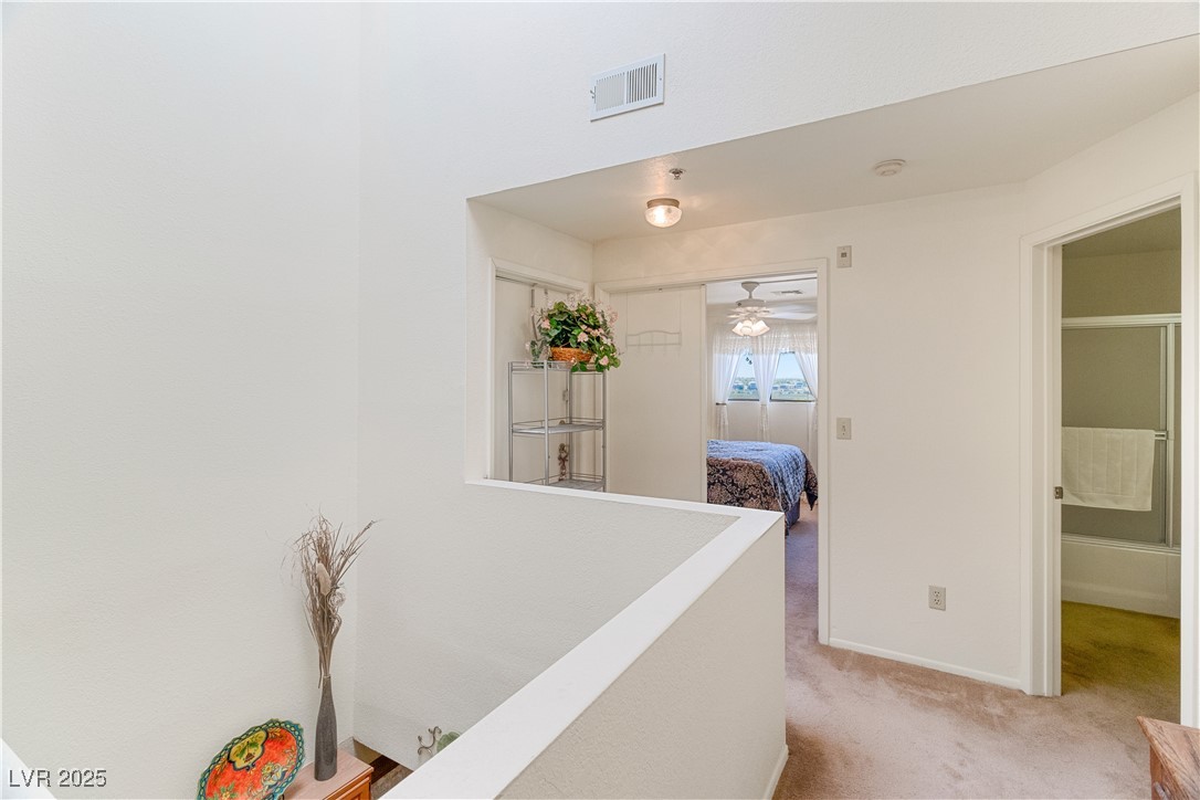 3859 Desert Marina Drive, Unit 257 Laughlin, NV 89029 - Photo 45 of 89 Upstairs Loft Hallway to second Bedroom with light
