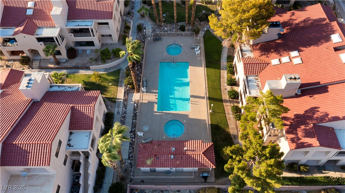 3859 Desert Marina Drive, Unit 257 Laughlin, NV 89029 - Photo 86 of 89 Aerial view of one of the 4 community pools, this