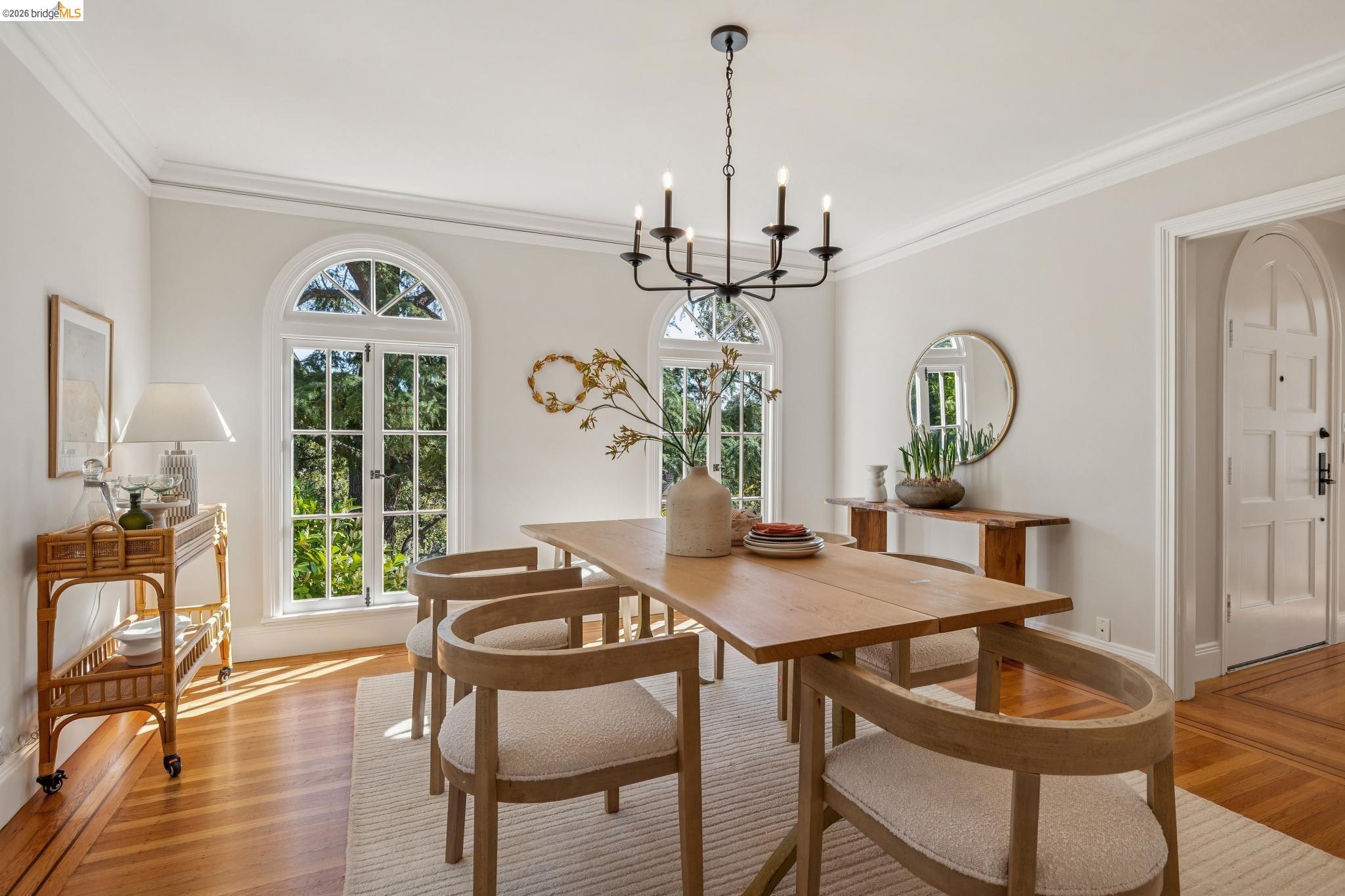 900 Rosemount Road Oakland, CA 94610 - Photo 23 of 59 a view of a dining room with furniture window and wooden floor