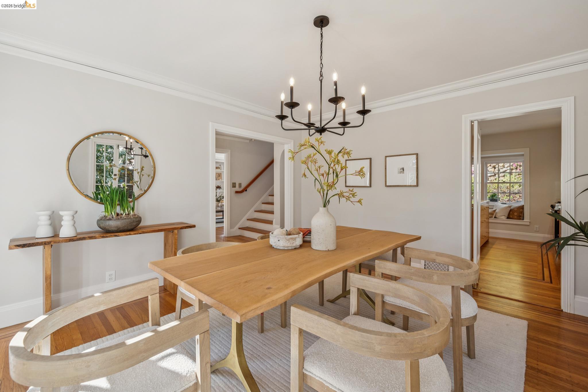 900 Rosemount Road Oakland, CA 94610 - Photo 26 of 59 a view of a dining room with furniture and wooden floor