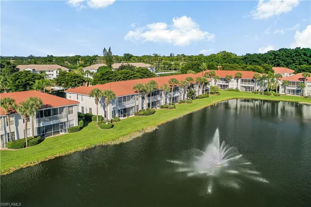 a view of a lake with a city