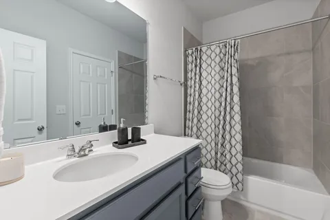 a bathroom with a sink a toilet and a bathtub