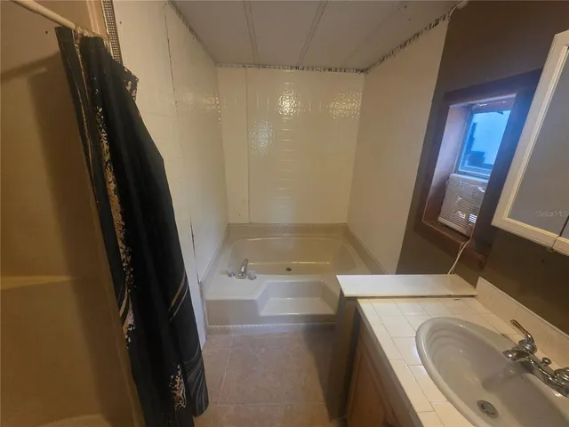 wooden floor with a sink