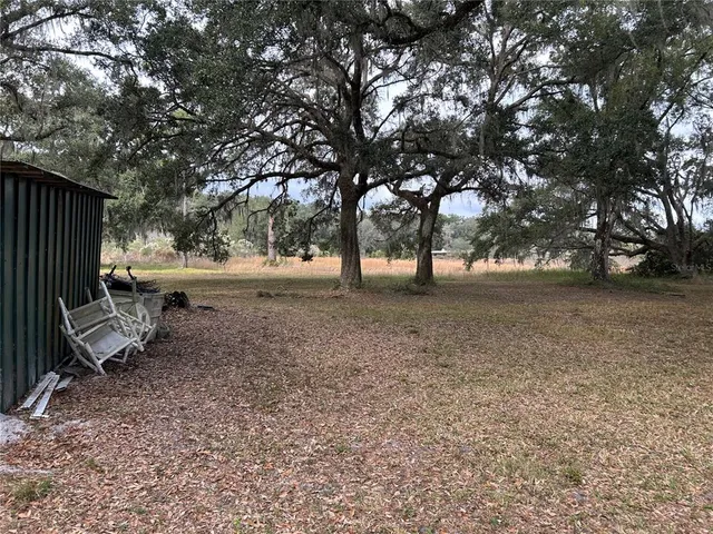 a view of backyard with green space