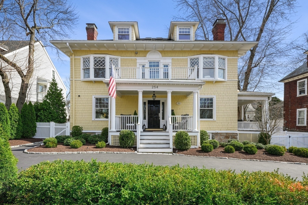 254 Commonwealth Avenue Newton, MA 02467 - Photo 35 of 37 a front view of a house with yard and green space