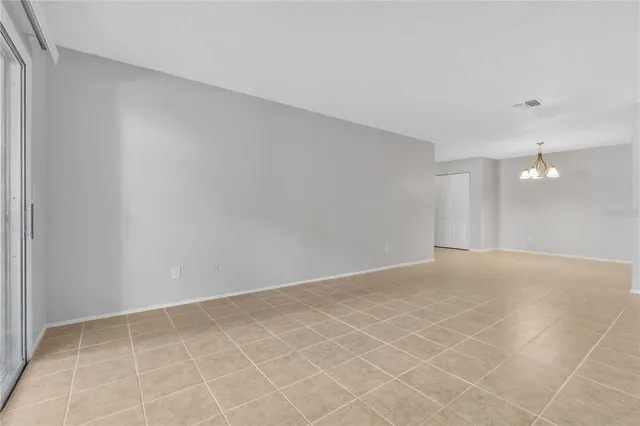 an empty room with an entryway