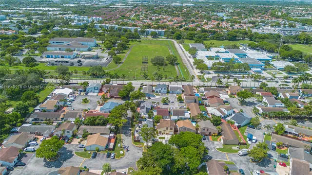 an aerial view of a city