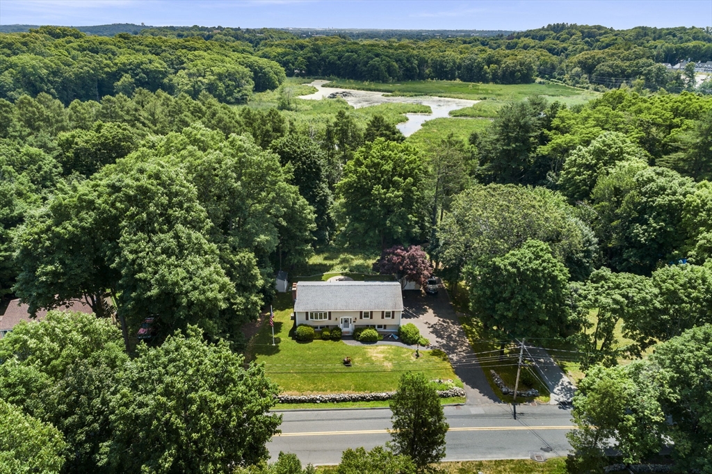 13 Spring Street Danvers, MA 01923 - Photo 38 of 39 an aerial view of a house with pool outdoor seating and yard
