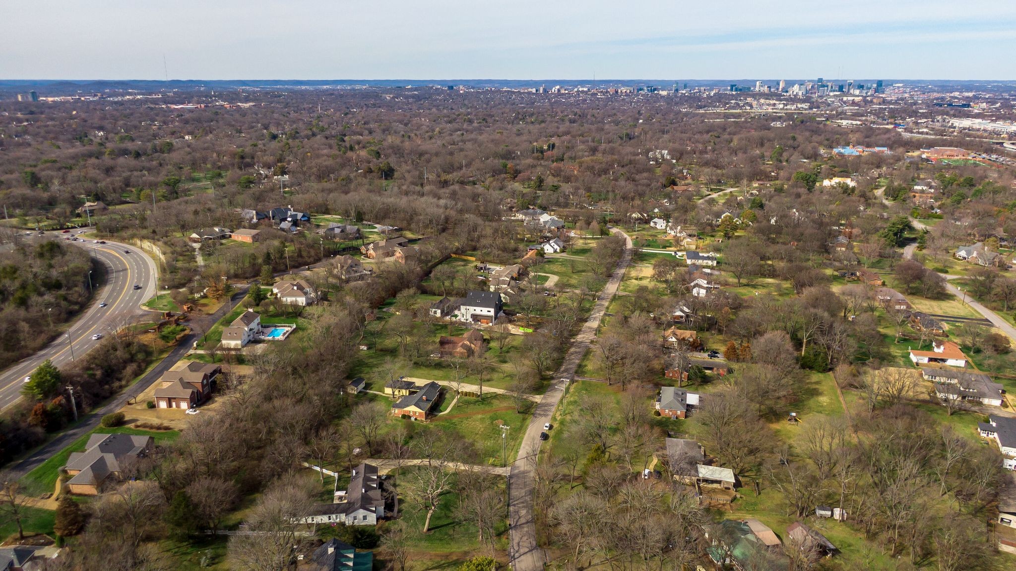 745 Elysian Fields Road Nashville, TN 37204 - Photo 50 of 60 an aerial view of house with yard and mountain view in back
