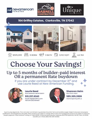 $505,000 | 164 Griffey Estates, Clarksville, TN 37042