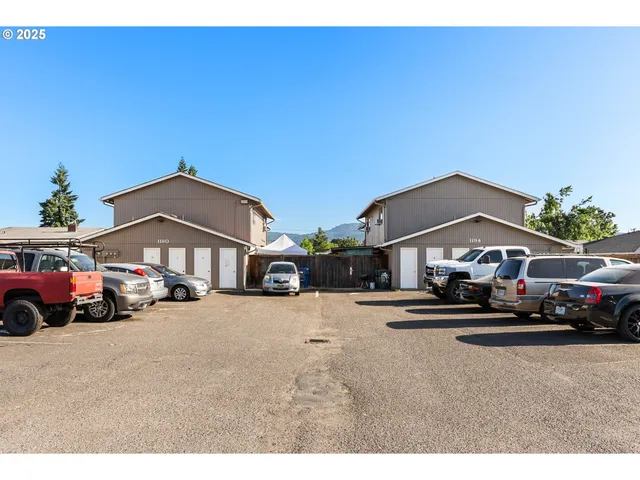 a car parked in front of a house