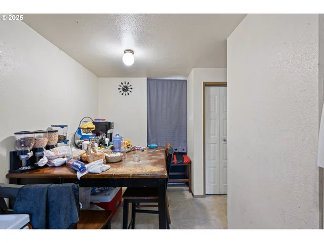 a bed room with a bed and a store