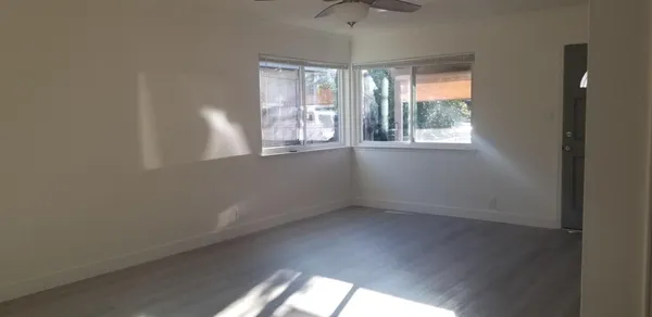 an empty room with a window
