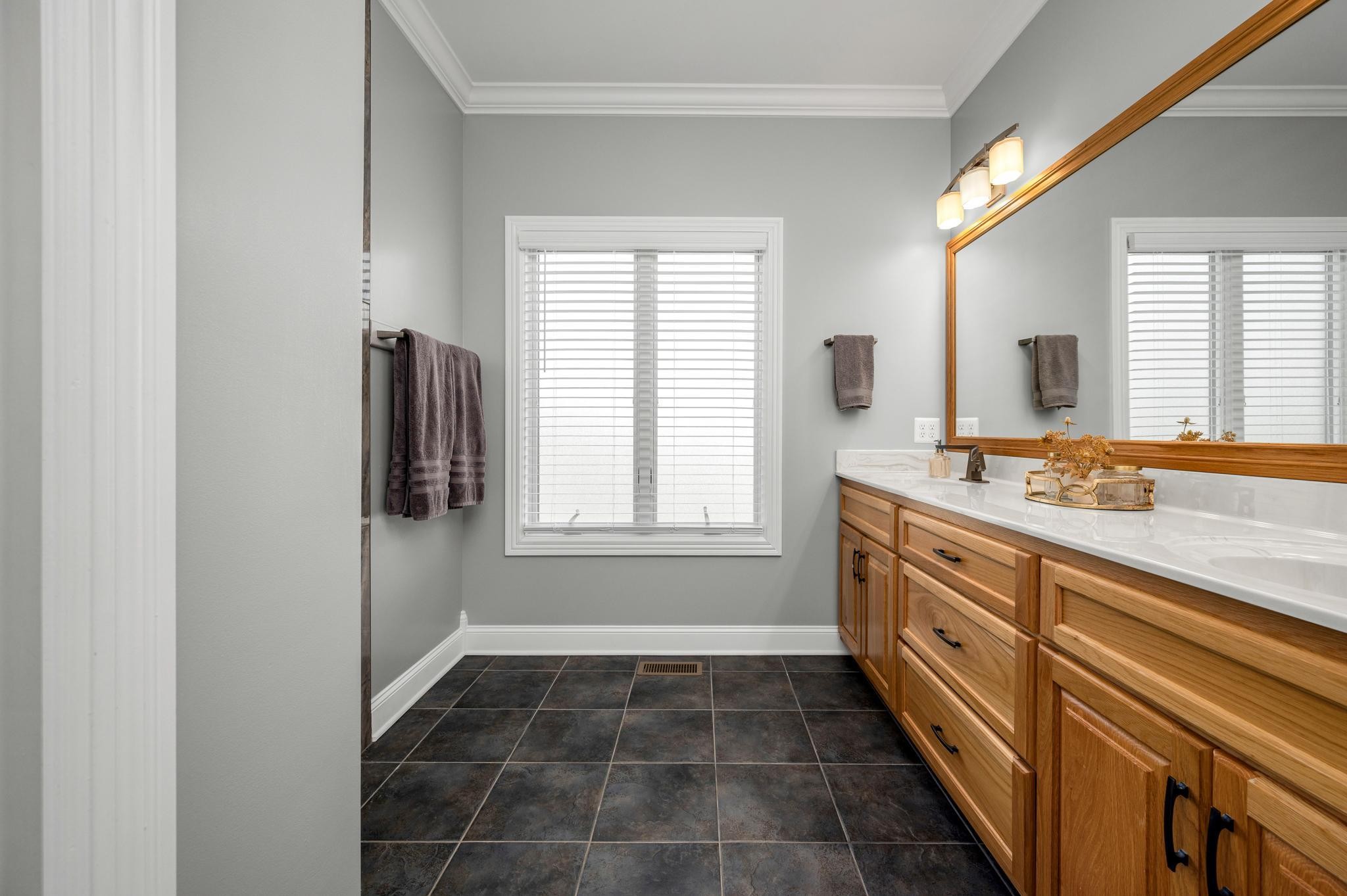 290 Cascade Drive Winchester, TN 37398 - Photo 35 of 68 a bathroom with a granite countertop sink and a mirror
