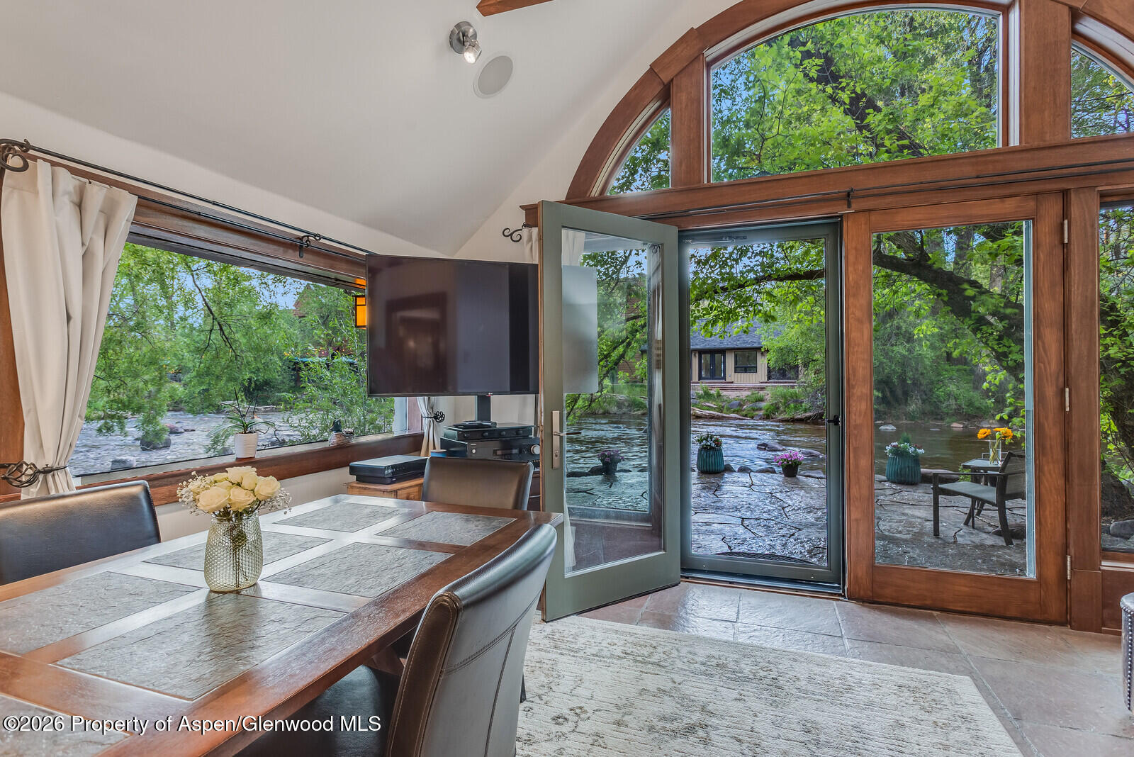 166 Swinging Bridge Lane Basalt, CO 81621 - Photo 12 of 33 View of River from Dining