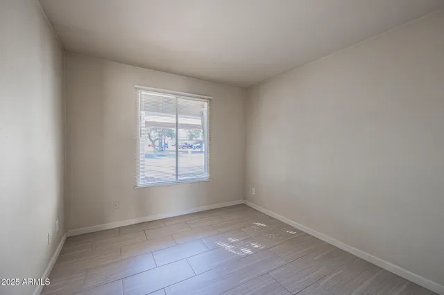 an empty room with a window