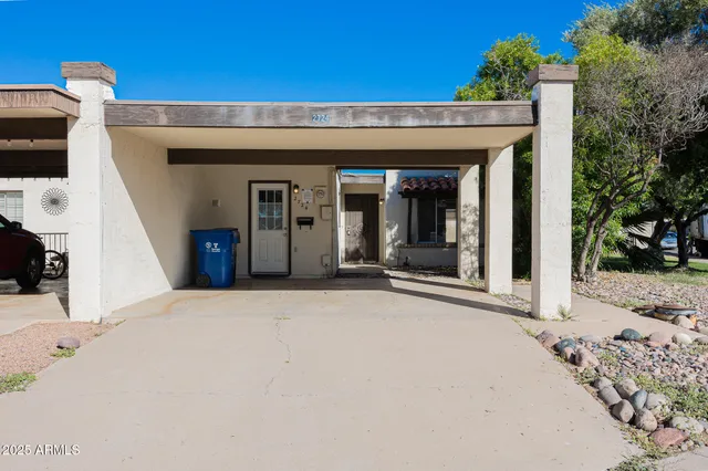 a view of a house with a outdoor space